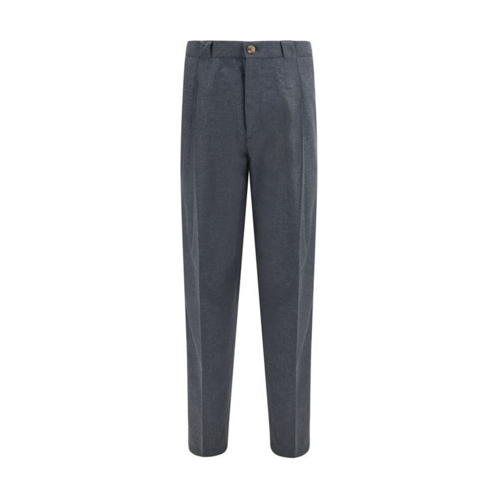Brunello Cucinelli Gray Wool Oves Aries Dress Men's Pants